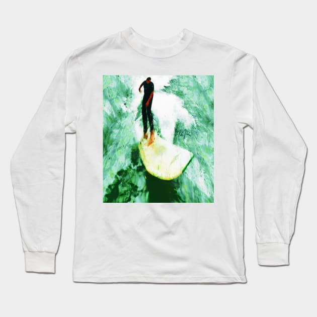 The Surfing Dwarf Long Sleeve T-Shirt by PictureNZ
